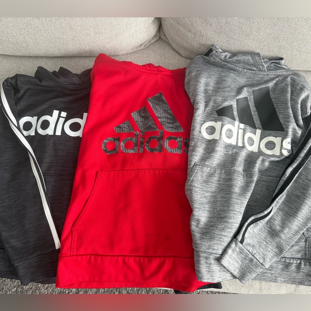 Adidas Red Hoodie with Logo